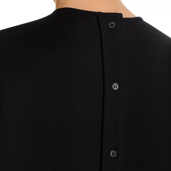 275$ Theory Button Back Oversized T-Shirt Short Sleeves Women's Size M Black - Picture 3 of 4